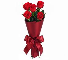 Букет 5 Красных роз Эдлесс Лав в Пурпе