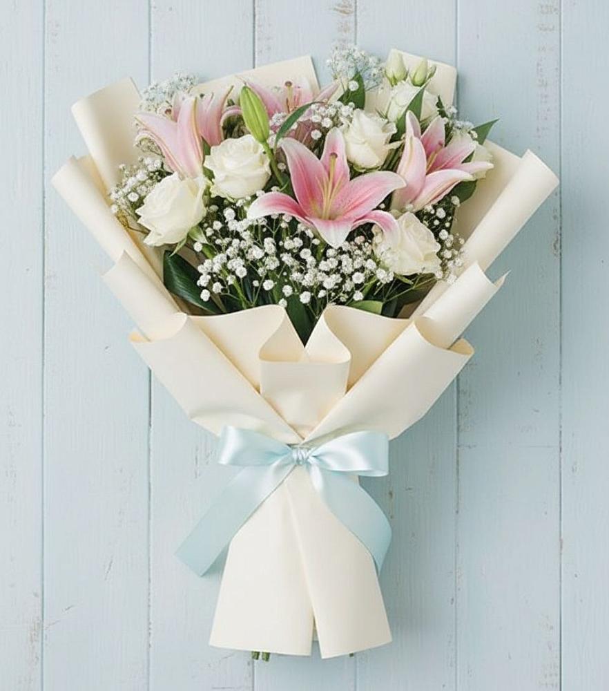 Букет цветов из: Лилии в Пурпе