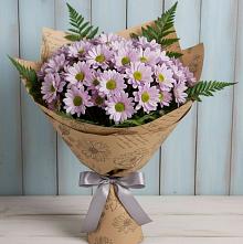 Букет цветов из:  Хризантемы в Пурпе