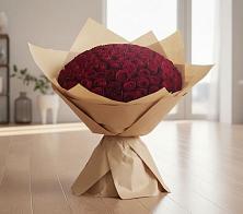 Букет 101 Красная роза в Пурпе