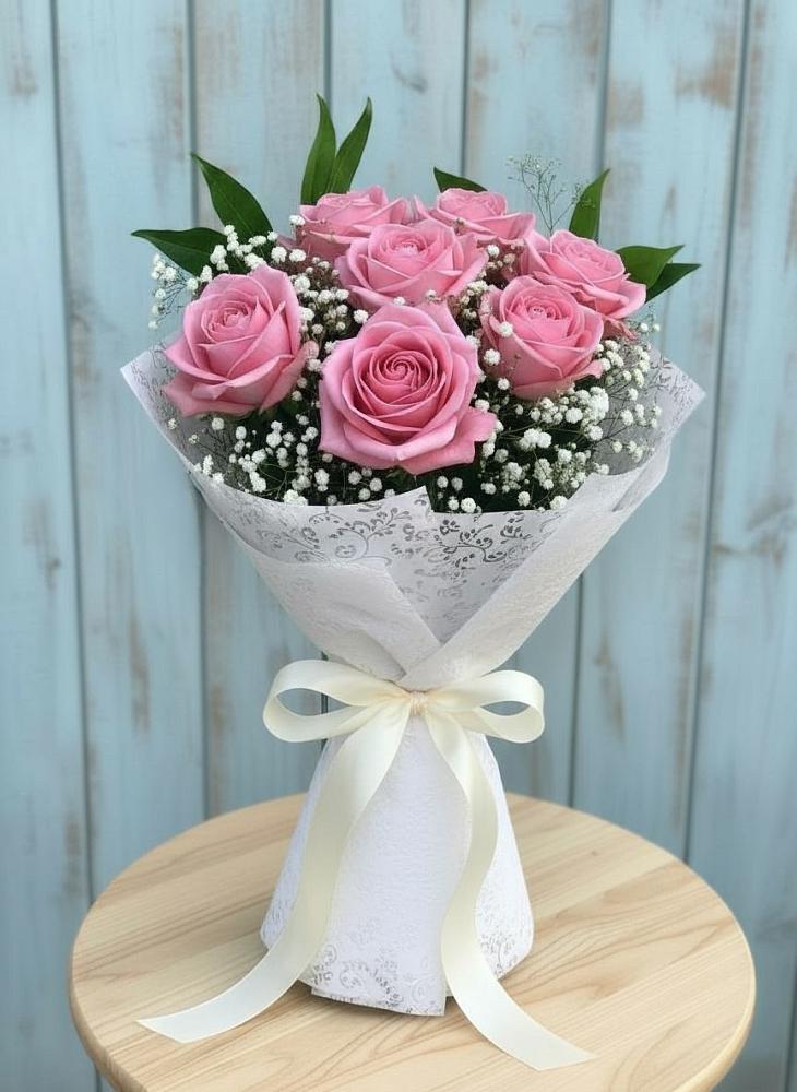 Букет цветов из: Розы в Пурпе