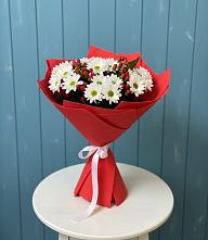 Букет цветов из:  Хризантемы #REPLACE_PRED# Пурпе