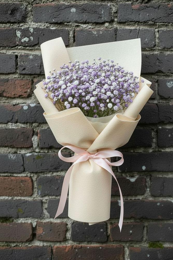 Букет цветов из: Гипсофила в Пурпе