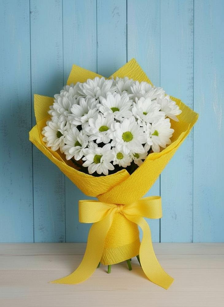 Букет цветов из: Хризантемы в Пурпе