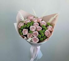 Букет цветов из:  Розы и Хризантемы в Пурпе