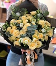 Букет цветов из:  Розы и Лизиантусы #REPLACE_PRED# Пурпе