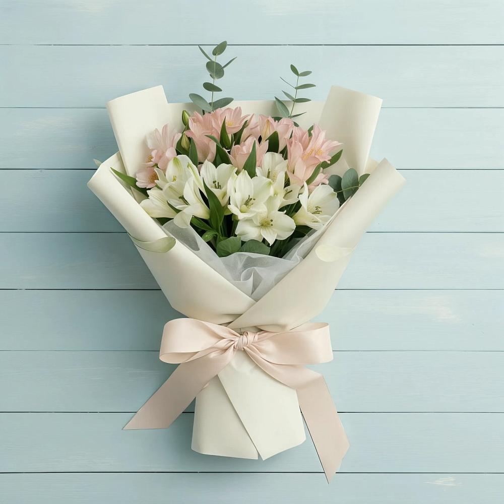 Букет цветов из: Альстромерии в Пурпе