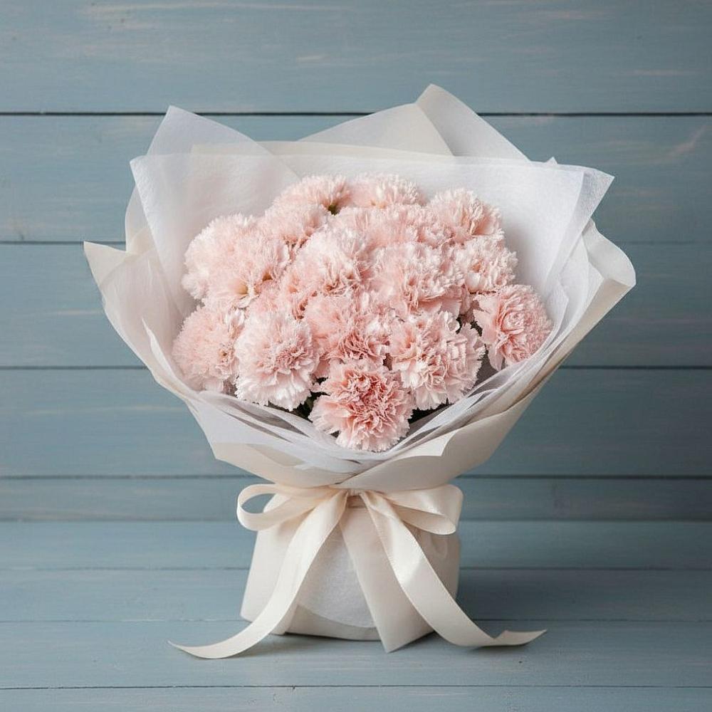 Букет цветов из: Гвоздики в Пурпе