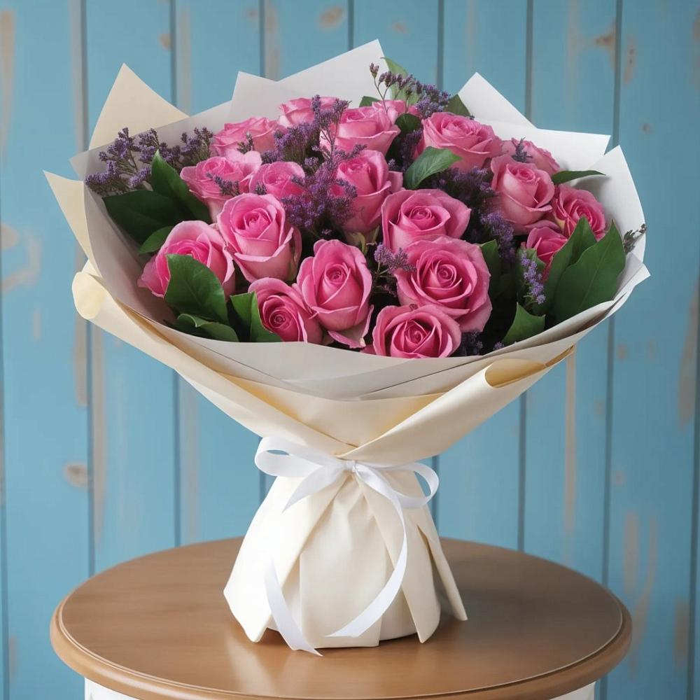 Букет цветов из: Розы в Пурпе